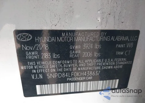 2019 Hyundai Elantra Value Edition from USA, damaged, VIN 5NPD84LF0KH438637
